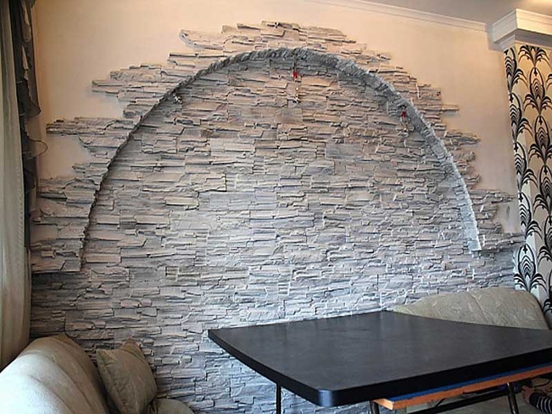 طراحی دیوار خانه با سنگ آنتیک